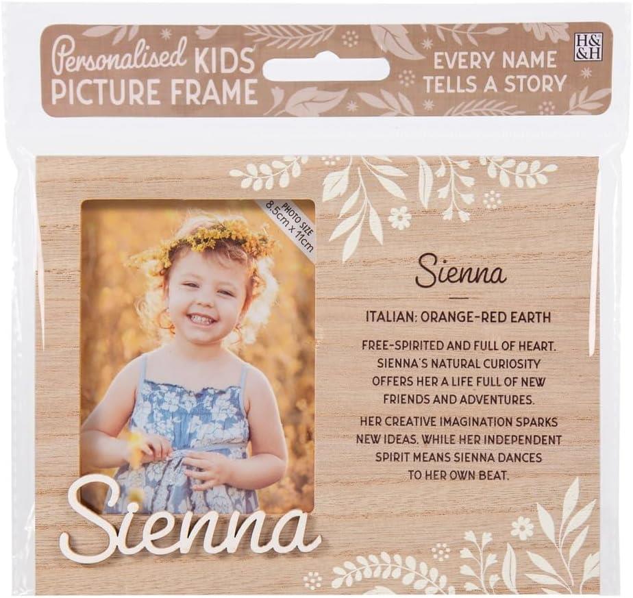 Wooden Picture Frame Personalised Kids Unique Gift Rustic Poems Girls Names A-Z - Picture 92 of 97