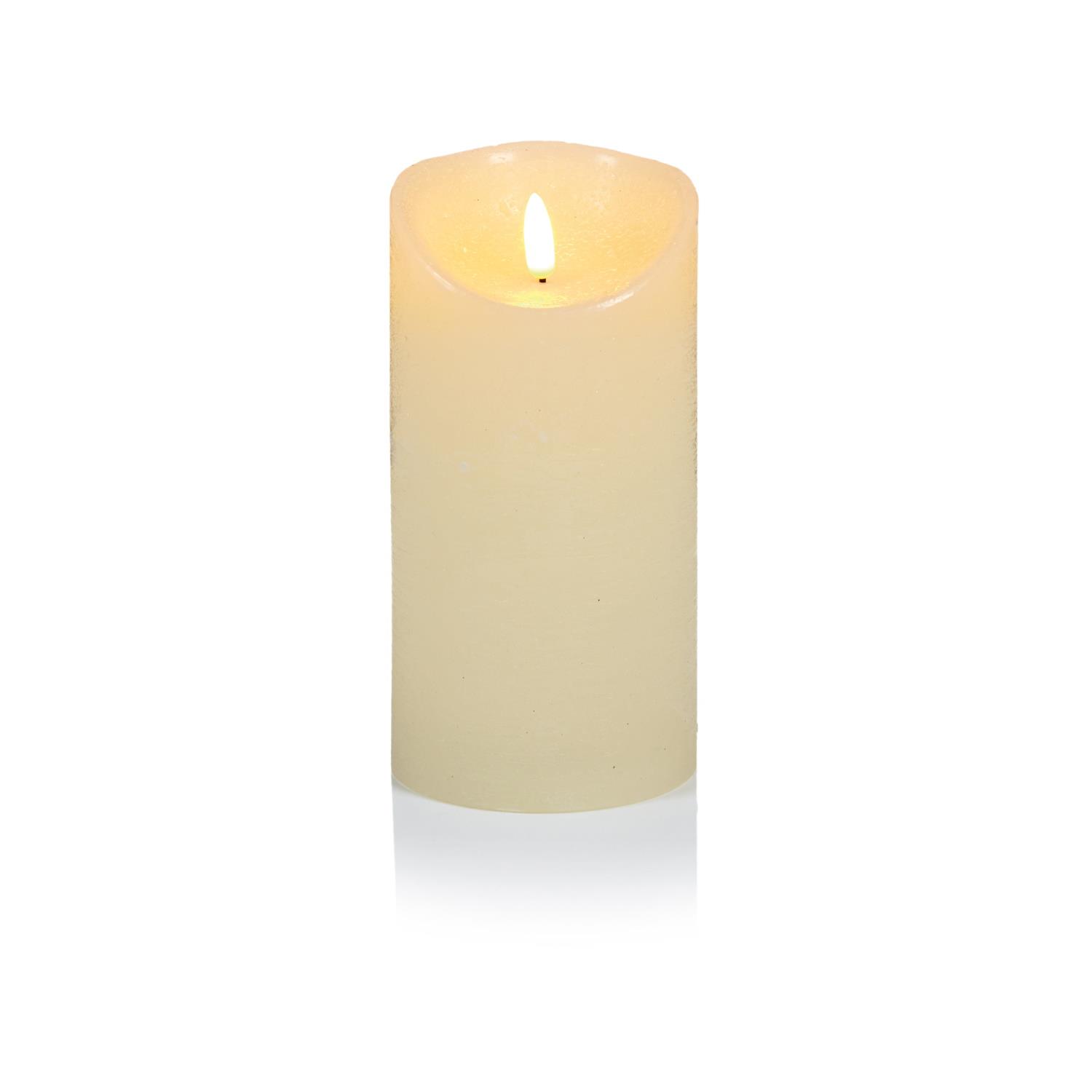 Vela parpadeante realista LED blanca cálida cera real sin llama Premier Decorations - Imagen 3 de 4
