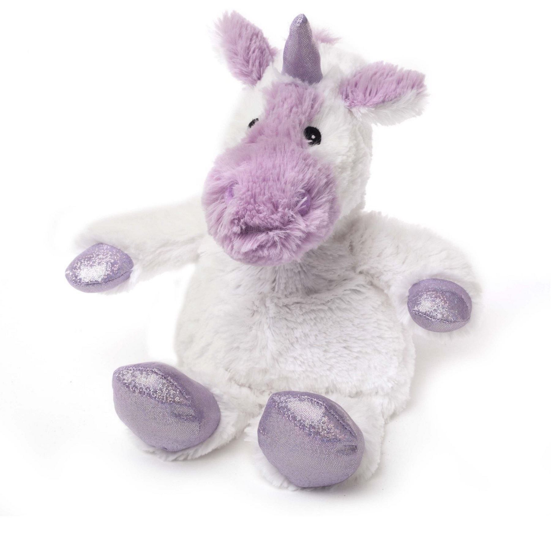 warm and cozy heatable unicorn