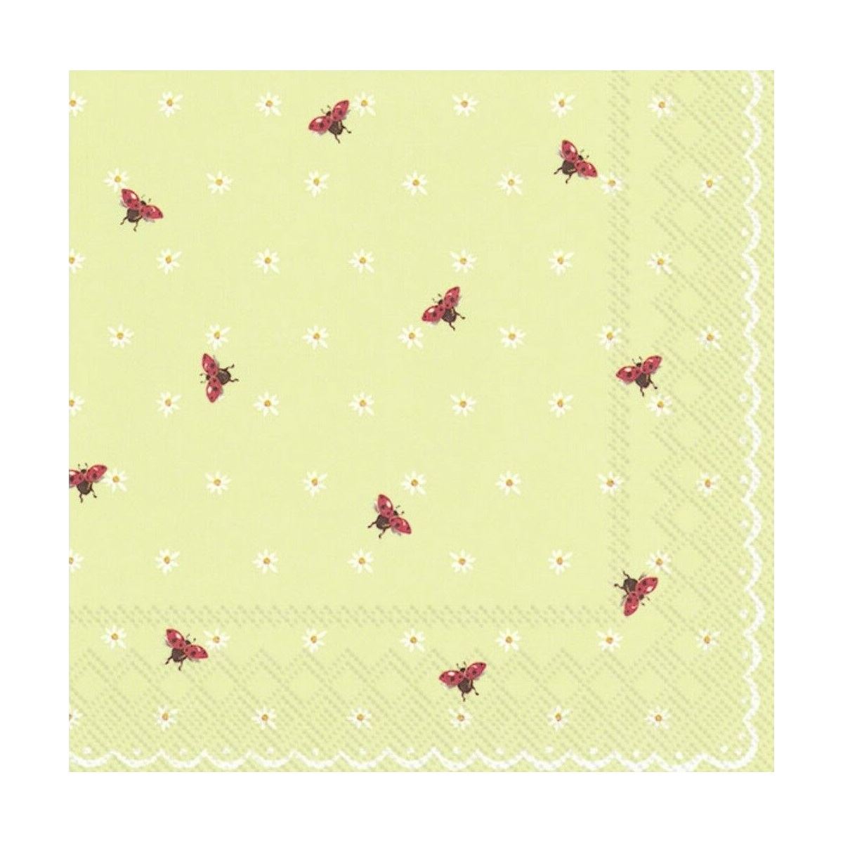 Little Ladybirds & Daisies Paper Napkins Lunch BBQ Party Disposable Serviettes