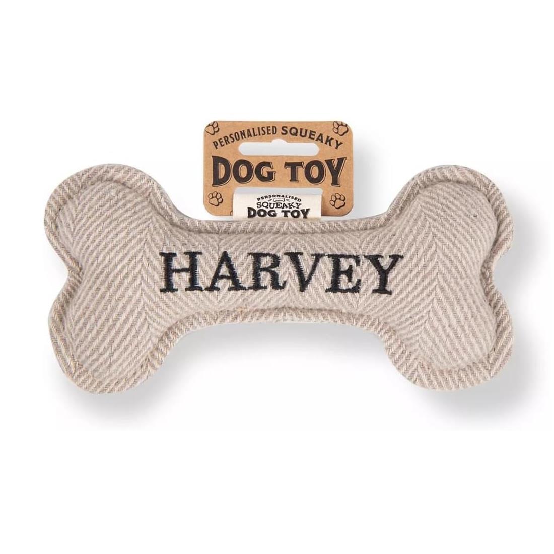 Dog Squeaky Toy Medium Soft Puppy Bone Chew Personalised Plush Toys A-J