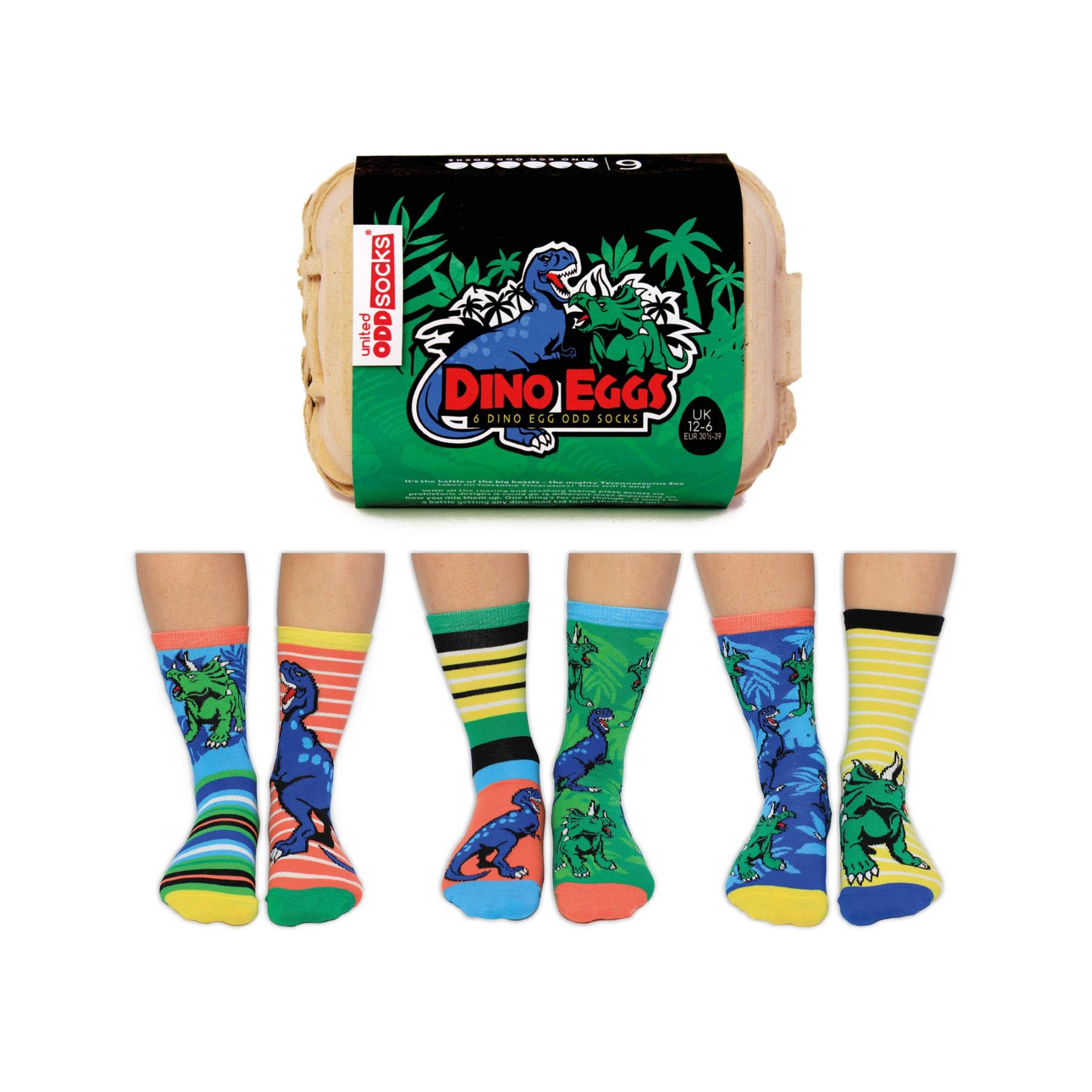 Dinosaurs United Oddsocks UK 9-12 3 Oddsocks Boys Rex