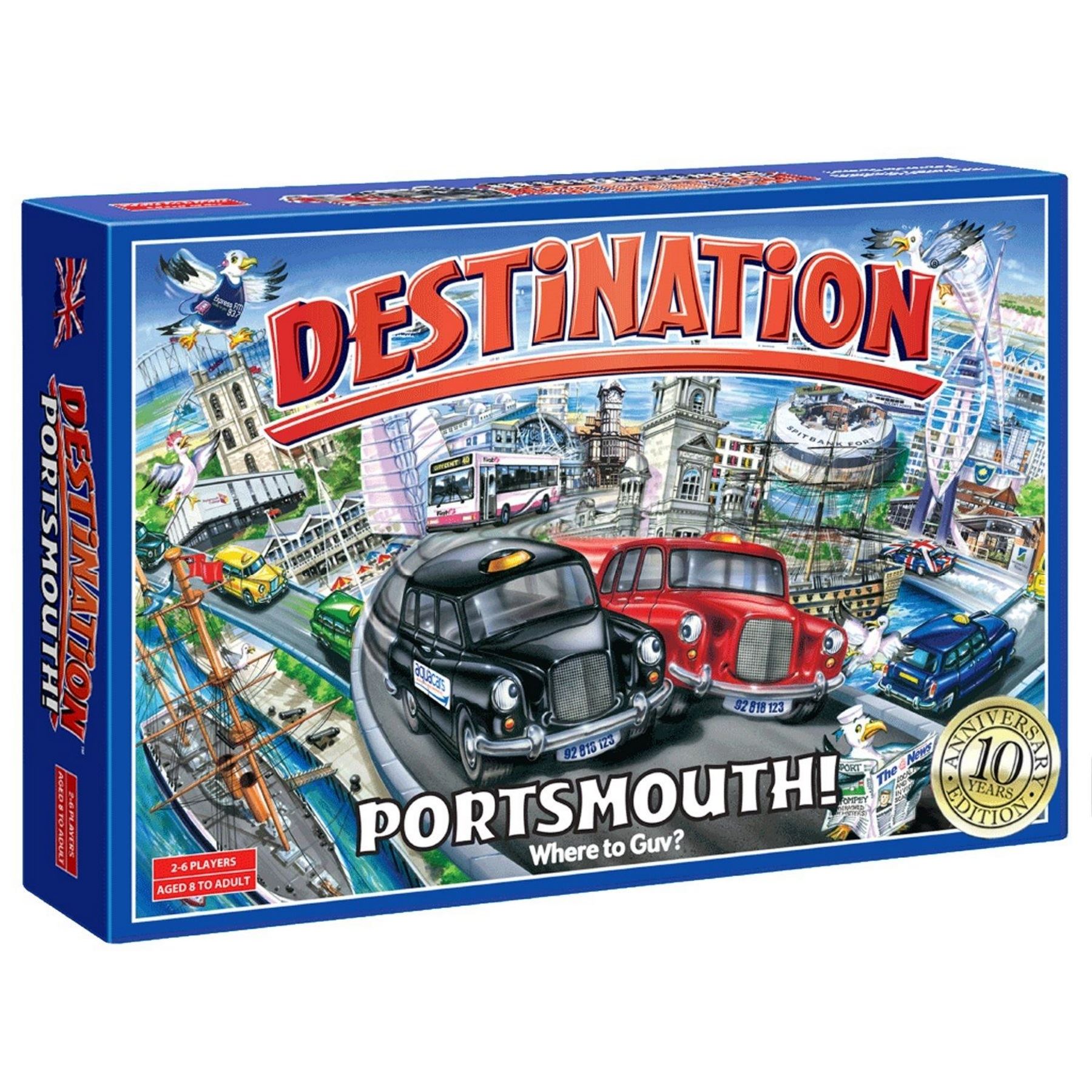 Destination Portsmouth Board Game 10th Anniversary Family Kids