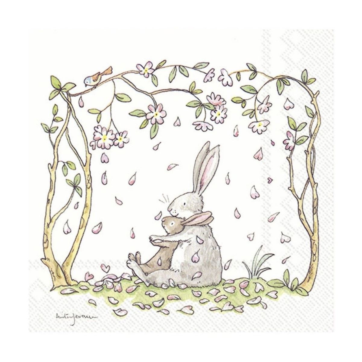 Blossoms & Bunnies Paper Napkins Easter Lunch BBQ Party Disposable Serviettes