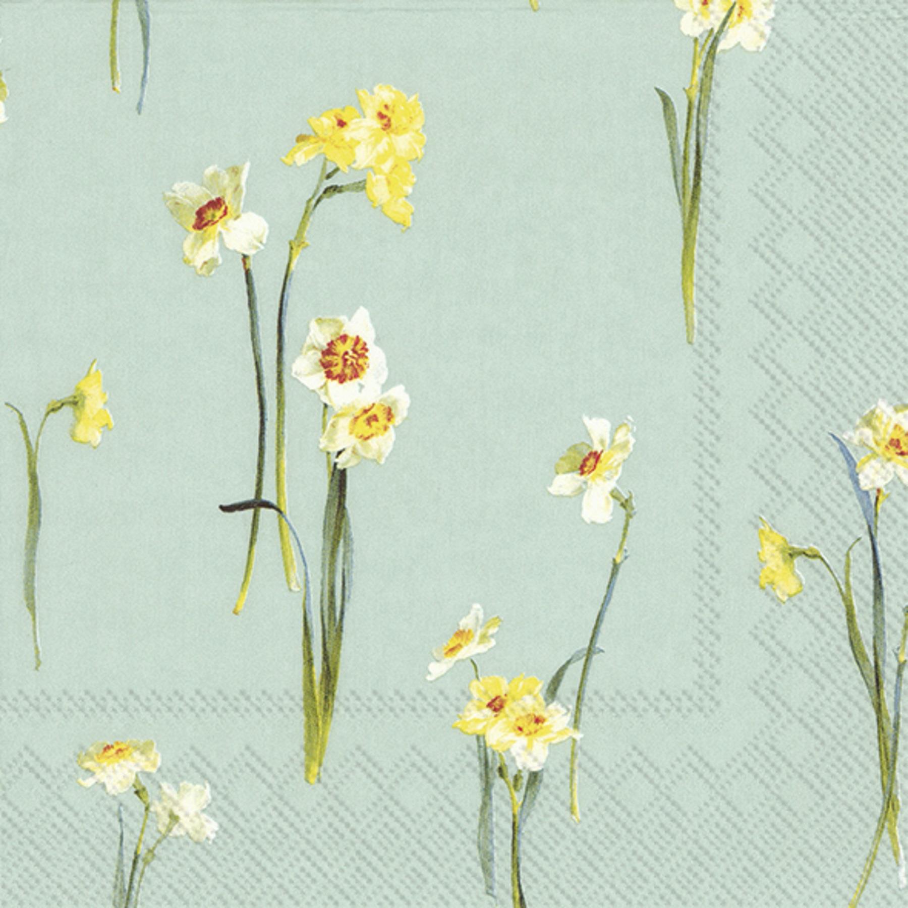 Paper Napkins Lunch Serviettes 3-Ply Paper Pack of 20 Napkins Narcissus Floral