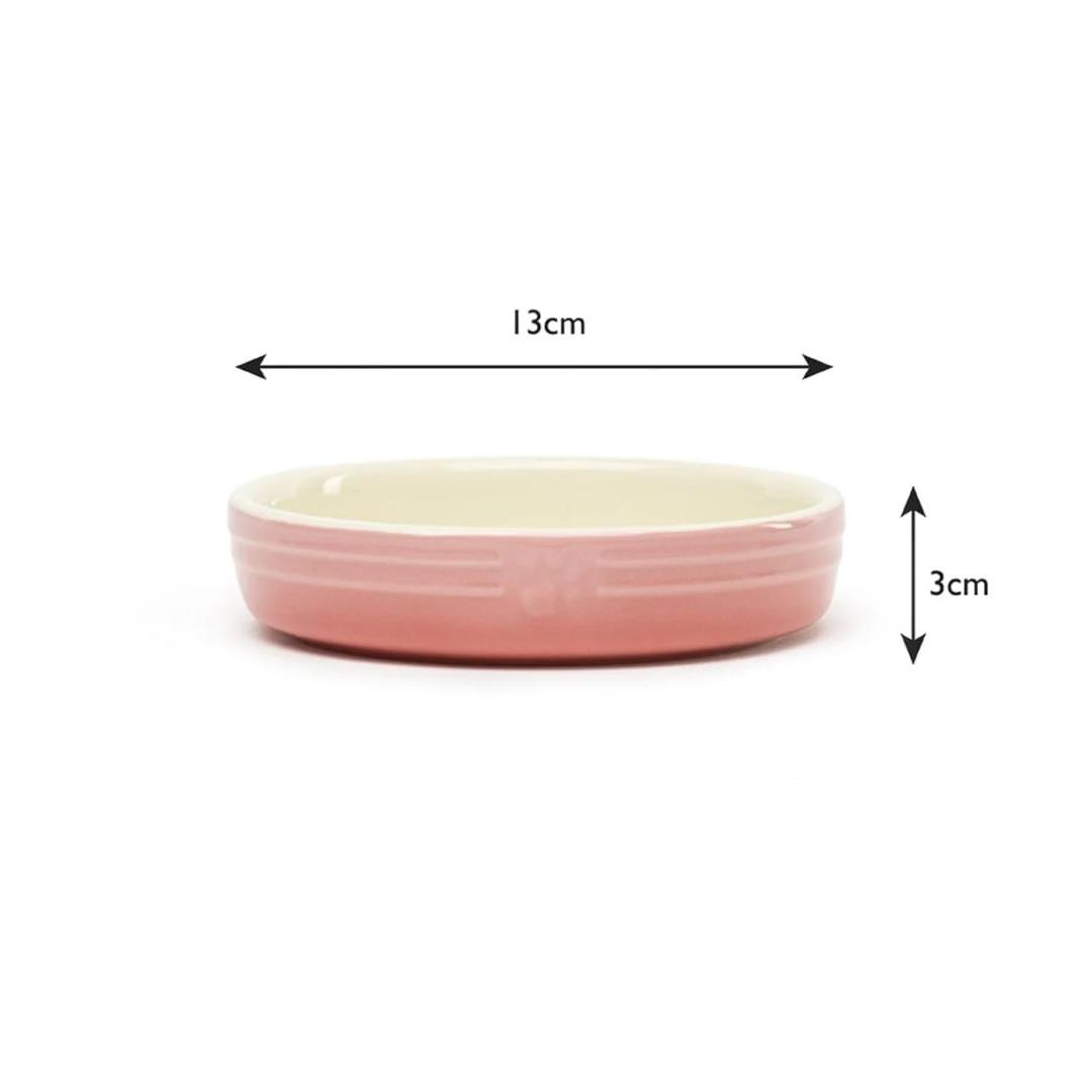 Hund Katze Futternapf Haustier alle Rassen Größen Wasser Untertasse Keramik elegant ombre rosa - Bild 14 von 15