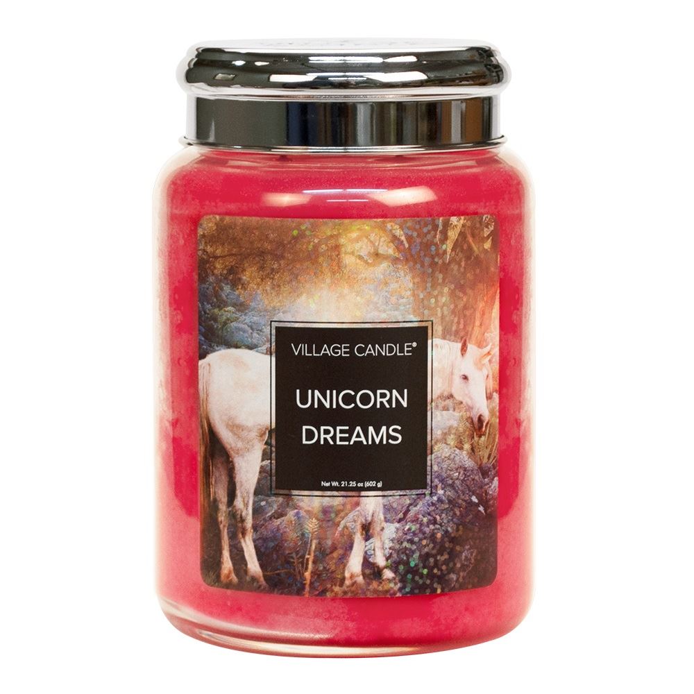 DORF KERZE EINHORN Träume Scented Premium Fantasy Jar Kerzen Home