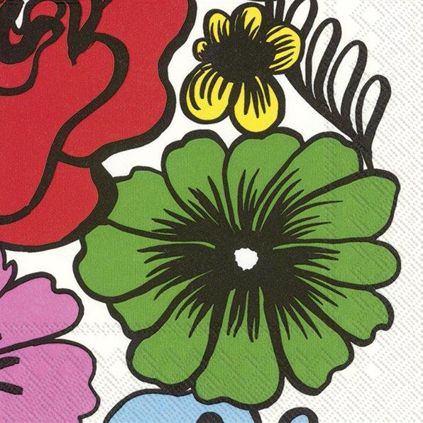 Marimekko Paper Napkins  Elakoon Elama Green Floral Lunch Cocktail Serviettes