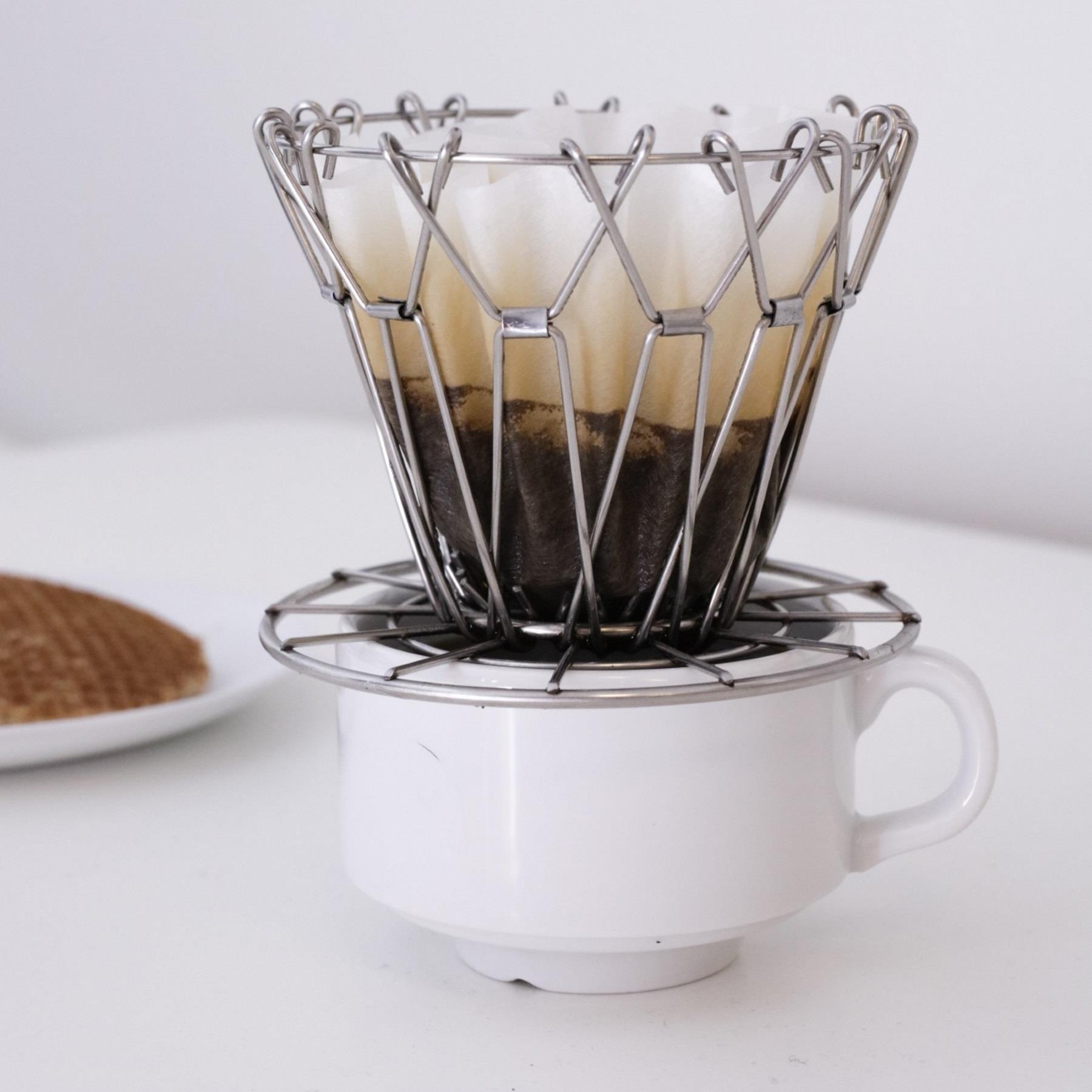 Kikkerland Collapsible Coffee Dripper Lightweight Foldable Filtered