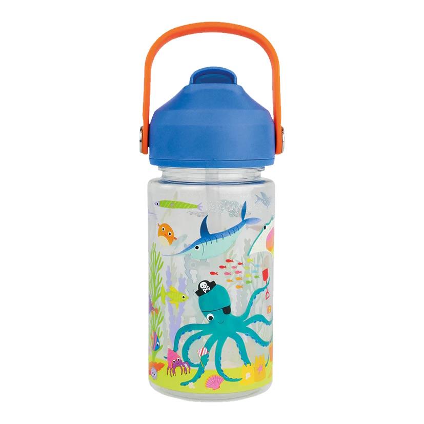 Kinder Trinkflasche Strohhalm 450ml Tritan Jungen wiederverwendbar Mädchen Griff Zahnseide & Rock - Bild 26 von 32