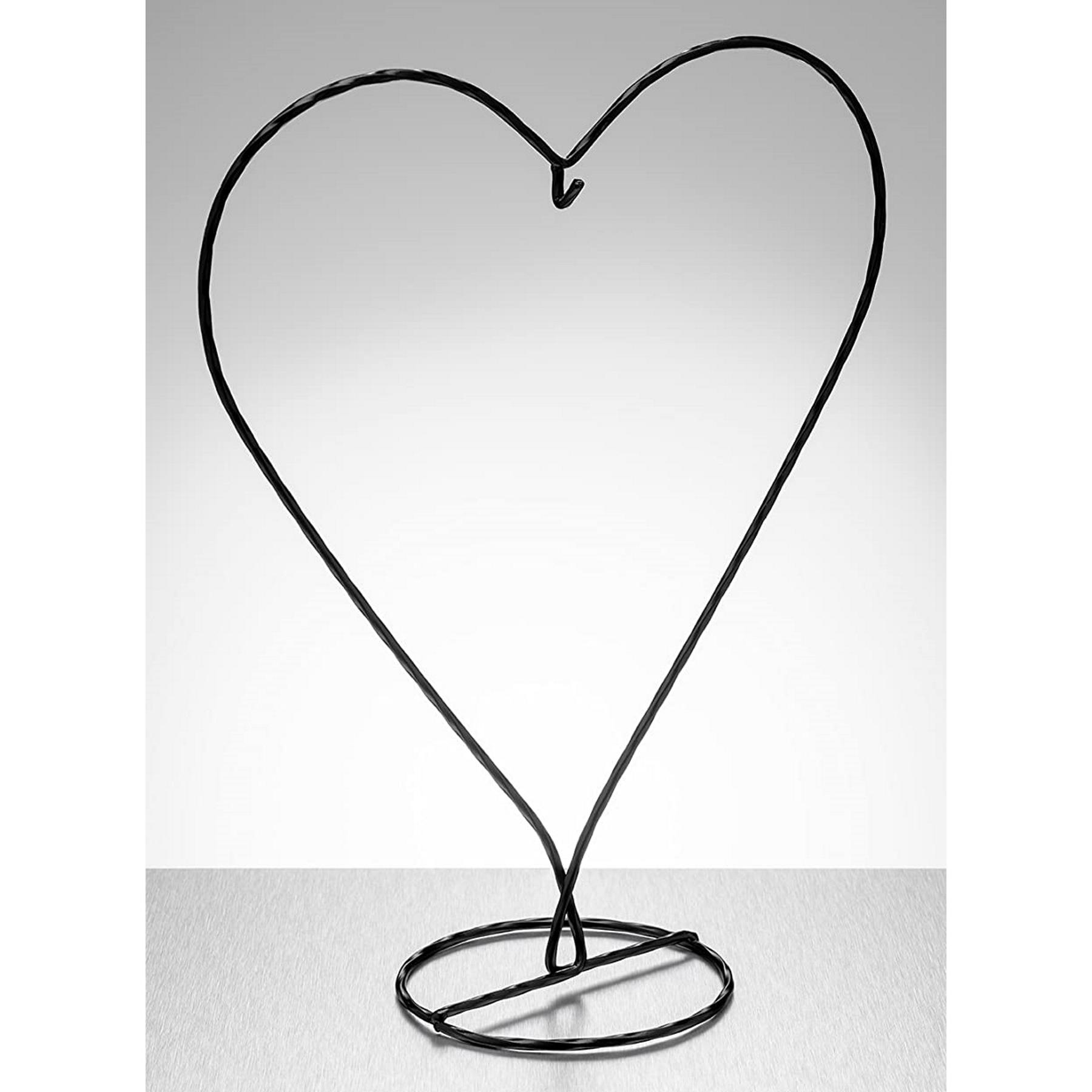 Sienna Glass Heart Shaped Display Metal Stand For Friendship Ball Heart Ornament