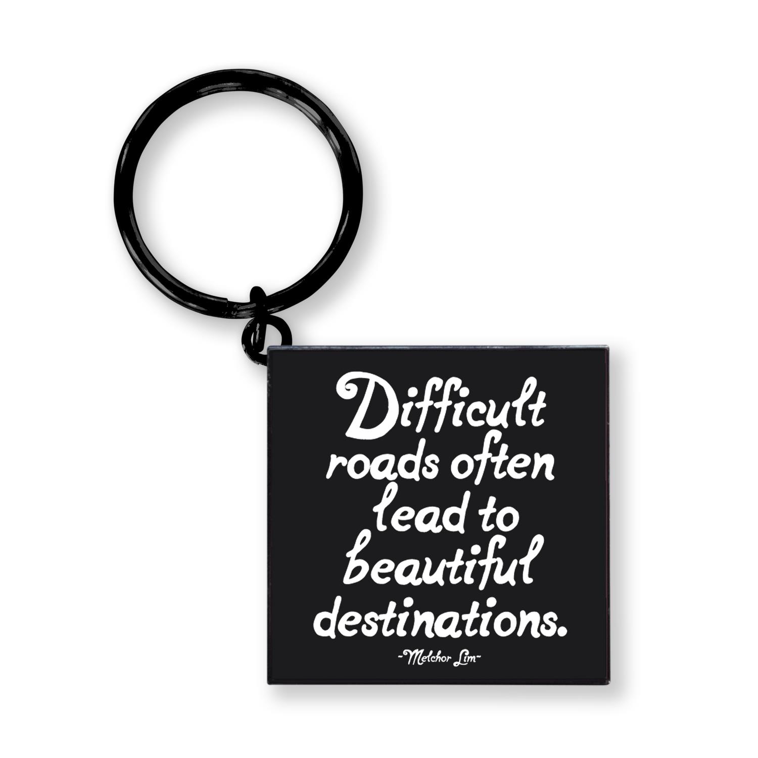 Inspirational Quote Keyring Positive Life Quotes Quotable Keychain Charm Gift