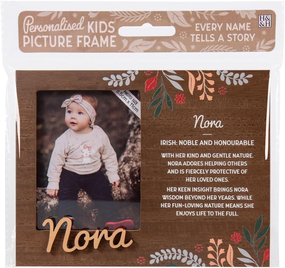 Wooden Picture Frame Personalised Kids Unique Gift Rustic Poems Girls Names A-Z - Picture 79 of 97
