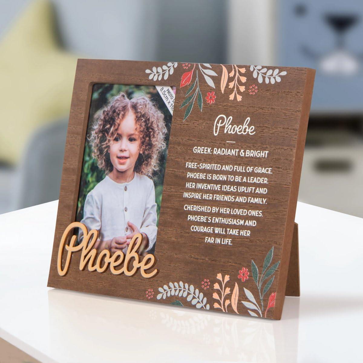 Wooden Picture Frame Personalised Kids Unique Gift Rustic Poems Girls Names A-Z - Picture 83 of 97