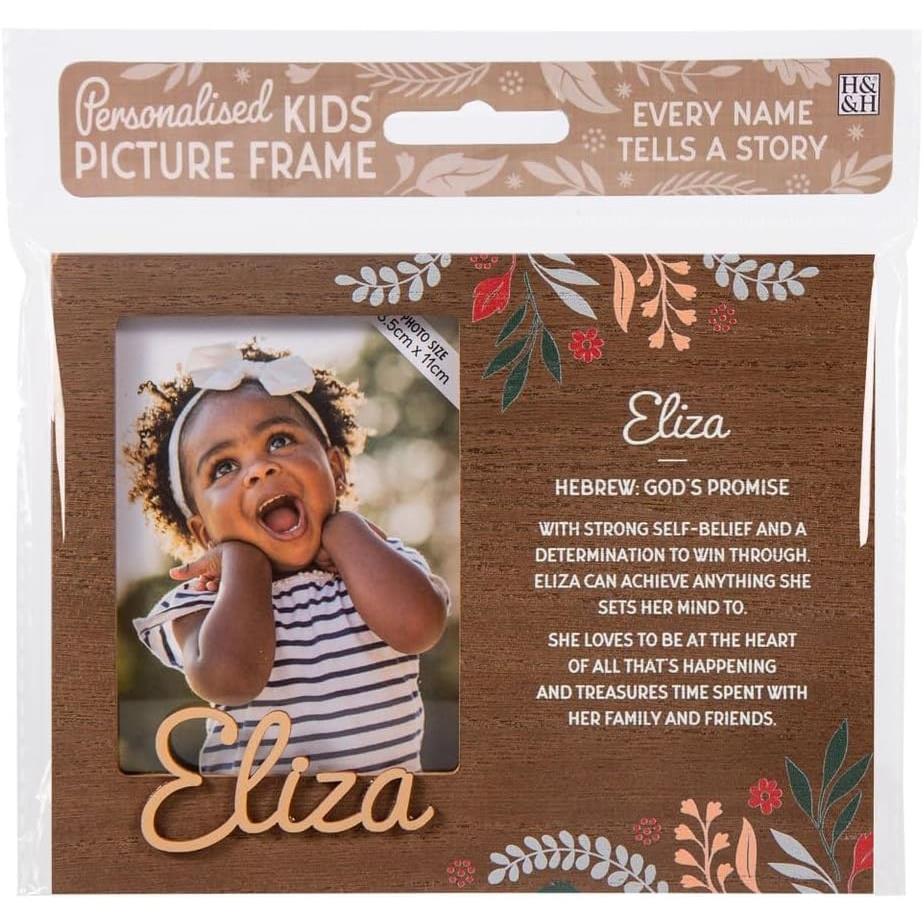 Wooden Picture Frame Personalised Kids Unique Gift Rustic Poems Girls Names A-Z - Picture 20 of 97
