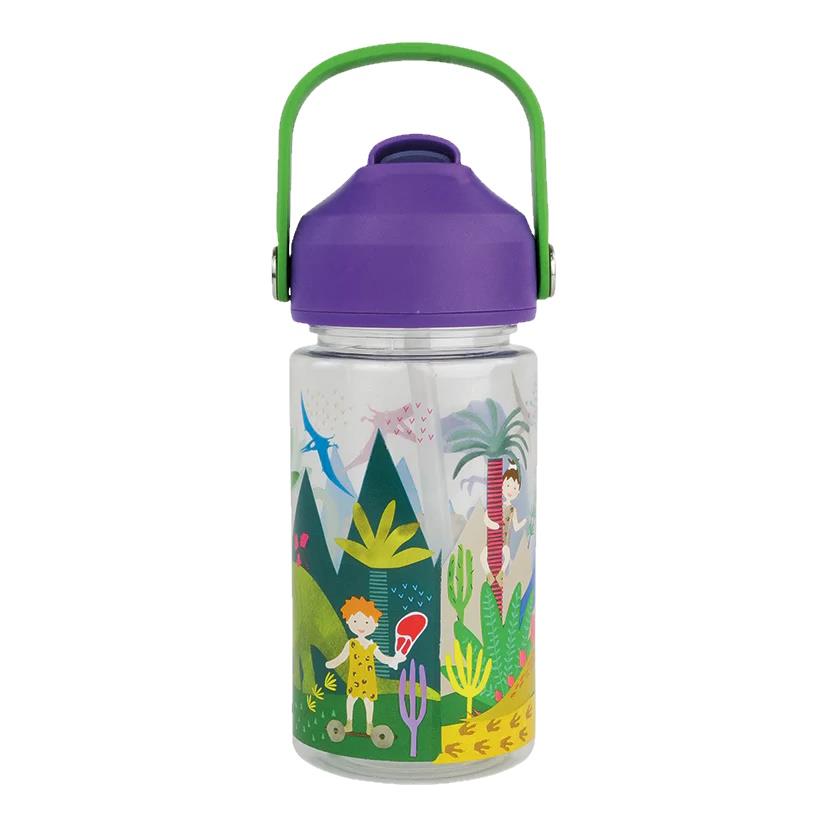 Kinder Trinkflasche Strohhalm 450ml Tritan Jungen wiederverwendbar Mädchen Griff Zahnseide & Rock - Bild 14 von 32