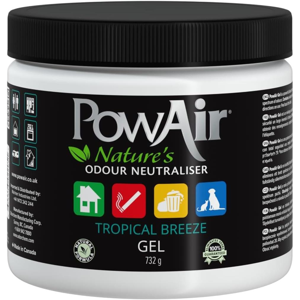 Odour Neutraliser Eliminator Pet Air Freshener Scented Remover PowAir Gel 732g