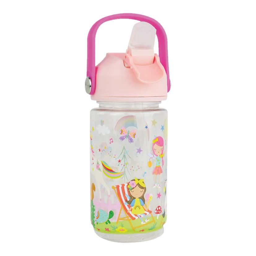 Kinder Trinkflasche Strohhalm 450ml Tritan Jungen wiederverwendbar Mädchen Griff Zahnseide & Rock - Bild 31 von 32