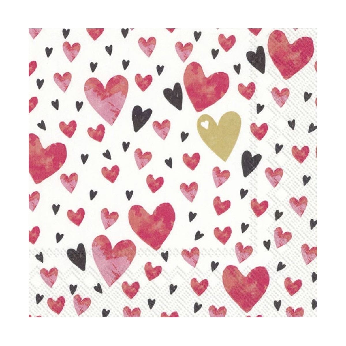 Love You Hearts Paper Napkins Valentines Day Lunch Party Disposable