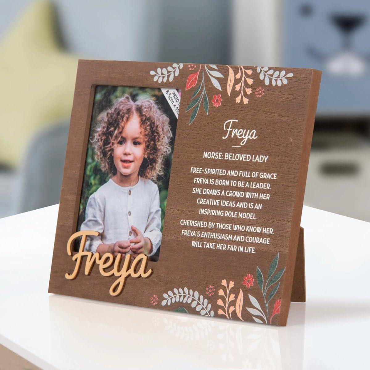 Wooden Picture Frame Personalised Kids Unique Gift Rustic Poems Girls Names A-Z - Picture 44 of 97
