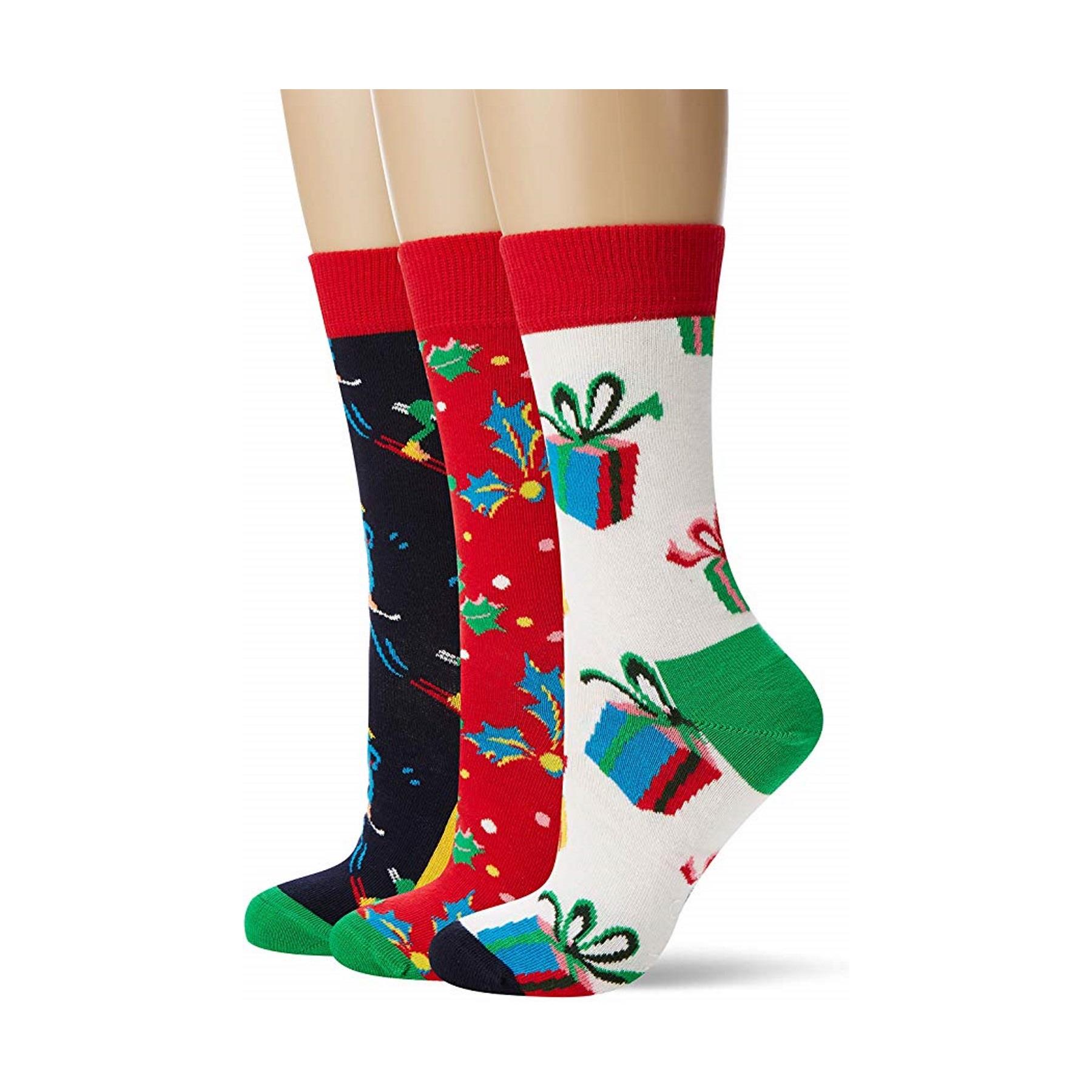 Happy Socks Holiday Xmas 3 Pairs UK 7.5-11.5 Unisex Gift Box Plays Jingle Bells | eBay