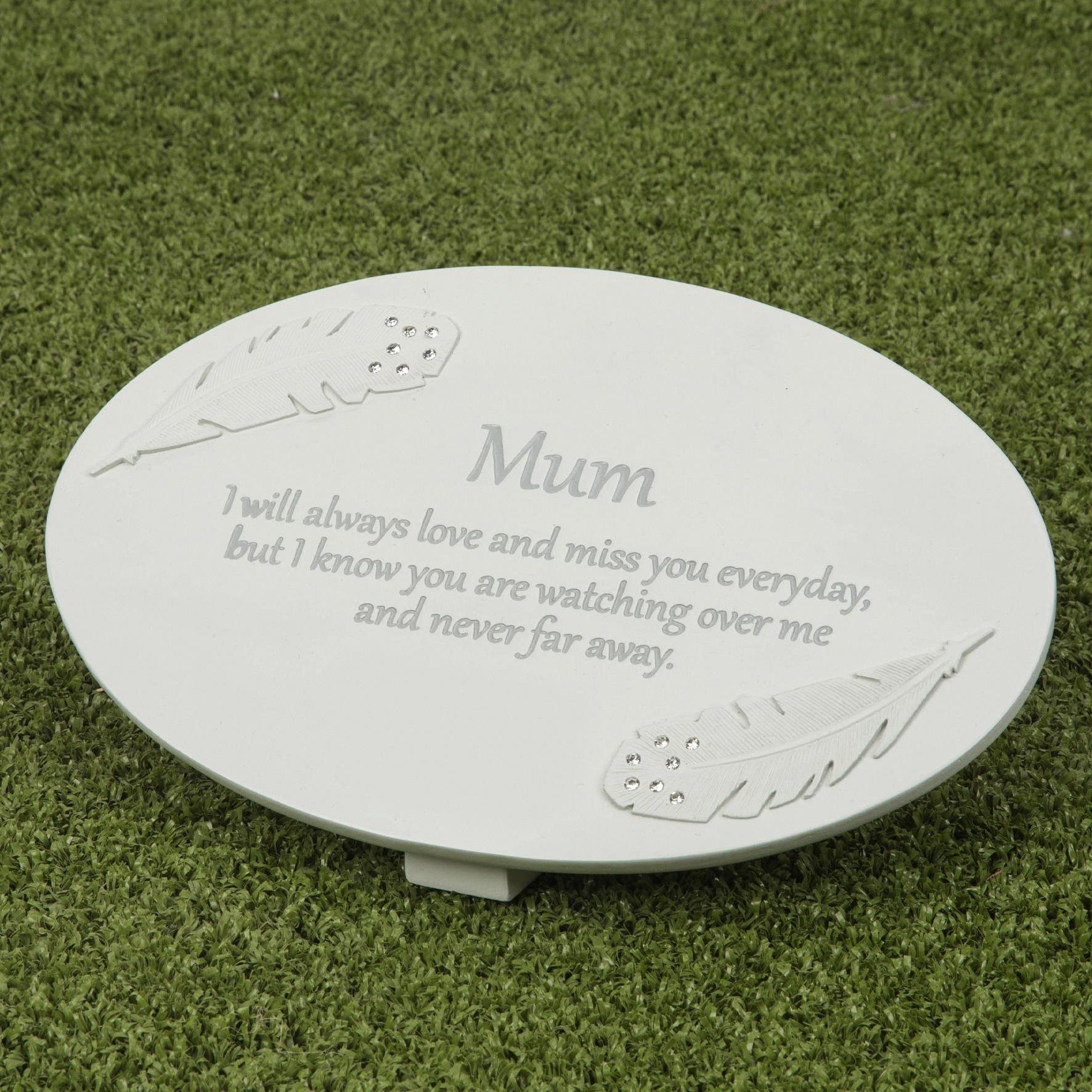Thoughts Of You Mum Memorial Plaque Sentiment Mother Resin Grave Stone