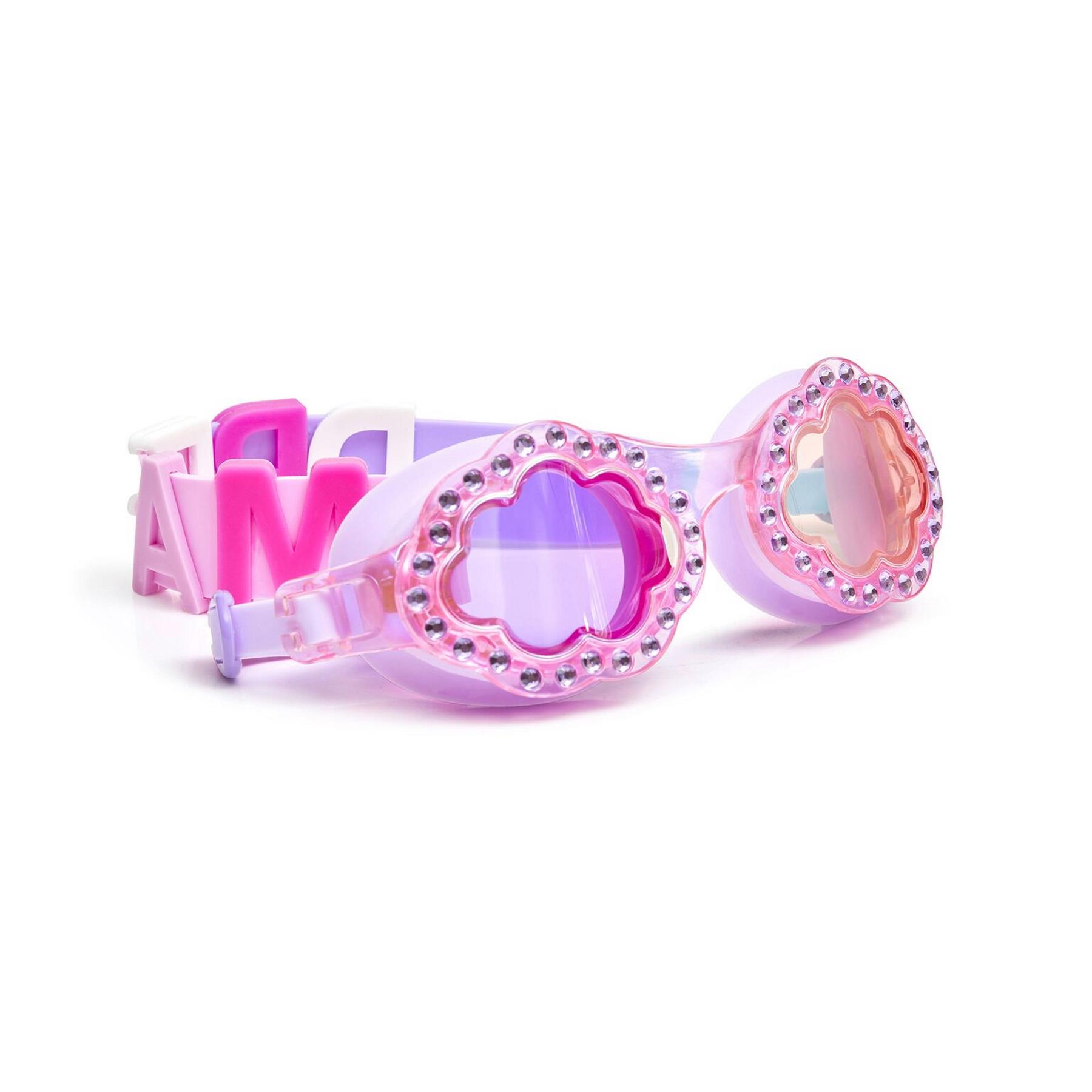 Bling2O Swimming Goggles & Case Girls Dream On Pink Blue Purple Kids UV Swim 6y+