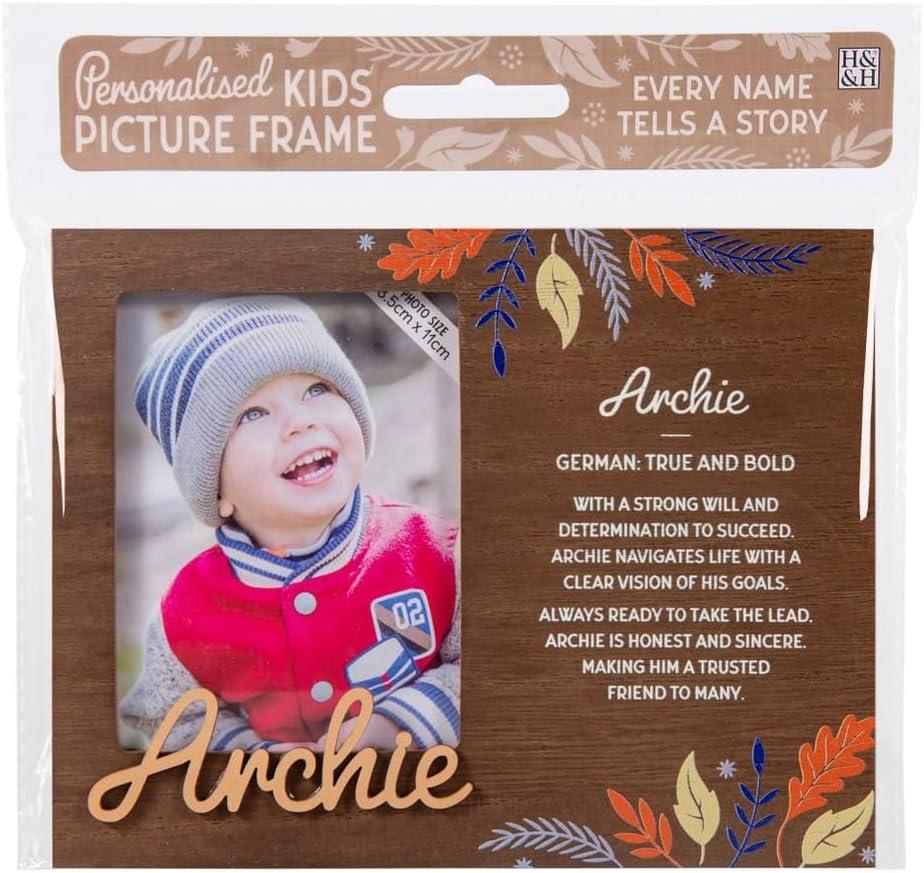 Wooden Picture Frame Personalised Kids Unique Gift Rustic Poems Girls Names A-Z - Picture 10 of 97