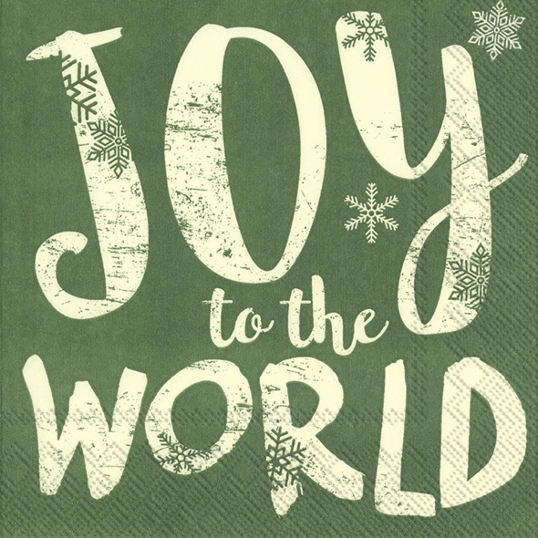 Joy to the World Christmas Paper Luncheon Napkins Festive Xmas 3-ply Serviettes
