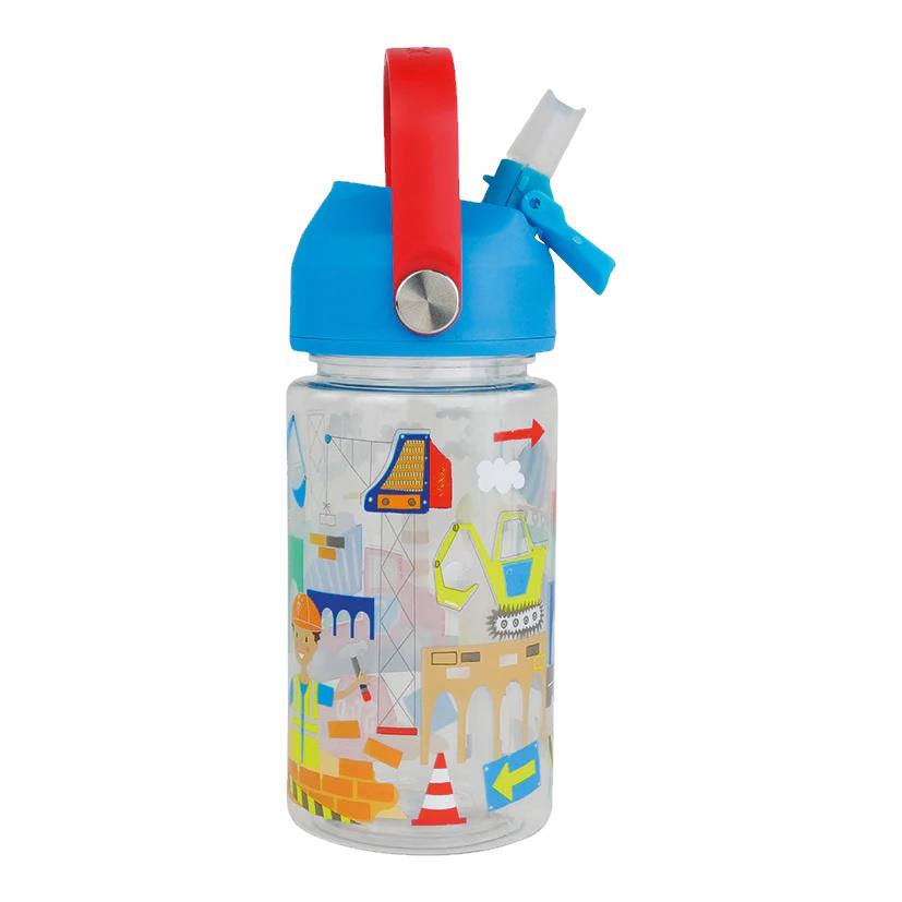 Kinder Trinkflasche Strohhalm 450ml Tritan Jungen wiederverwendbar Mädchen Griff Zahnseide & Rock - Bild 7 von 32