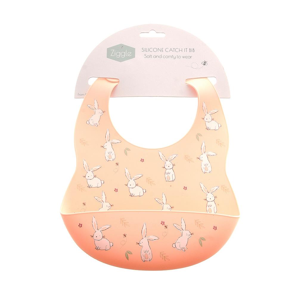 Babero de alimentación para bebé de silicona suave cómodo alimento para destete varios diseños de animales Ziggle - Imagen 4 de 11