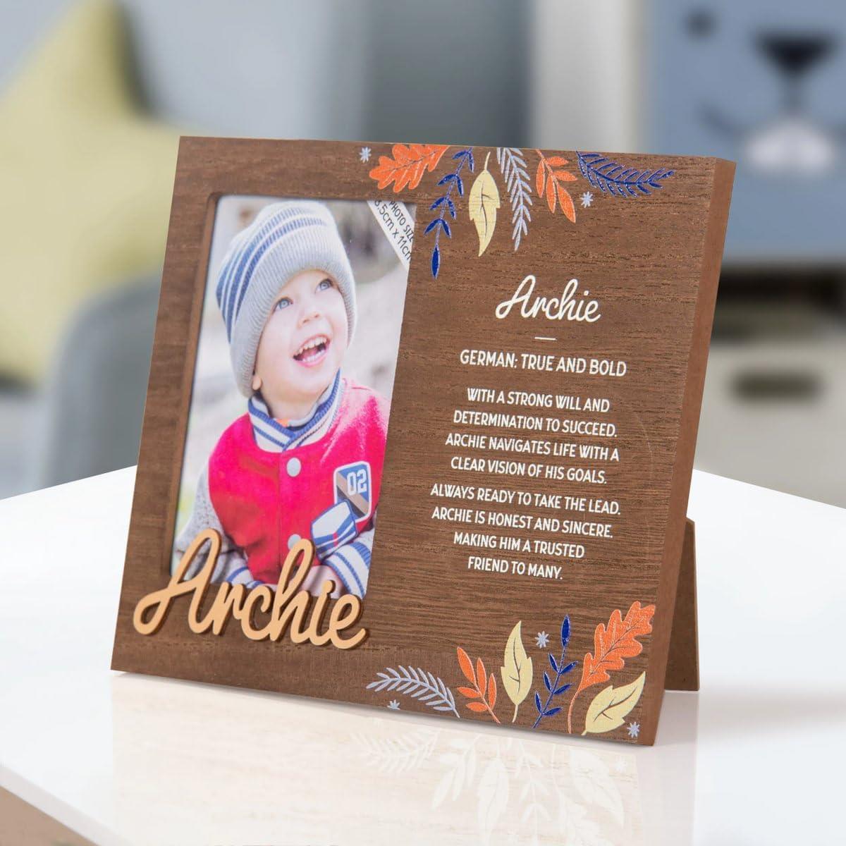 Wooden Picture Frame Personalised Kids Unique Gift Rustic Poems Girls Names A-Z - Picture 11 of 97