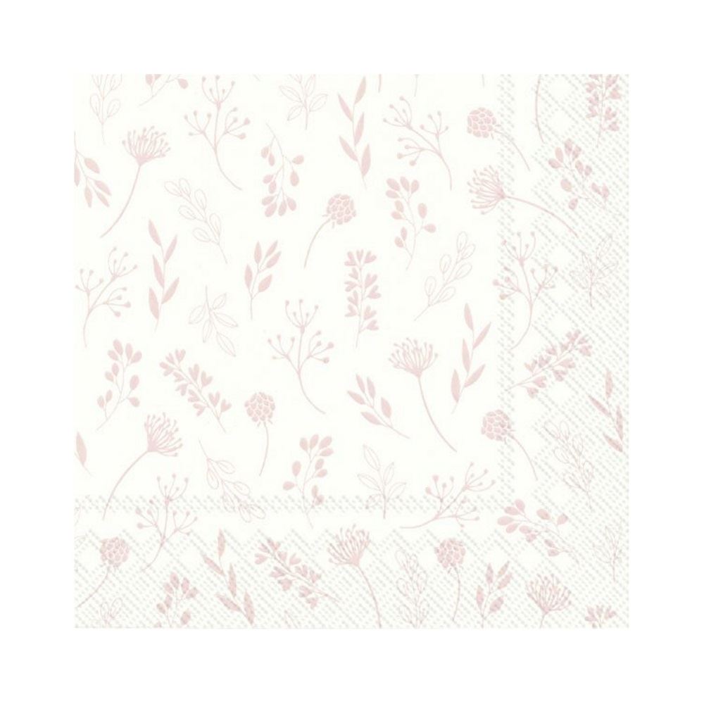 Paper Napkins Disposable Serviettes 3ply Floral Tableware Party White Tilda