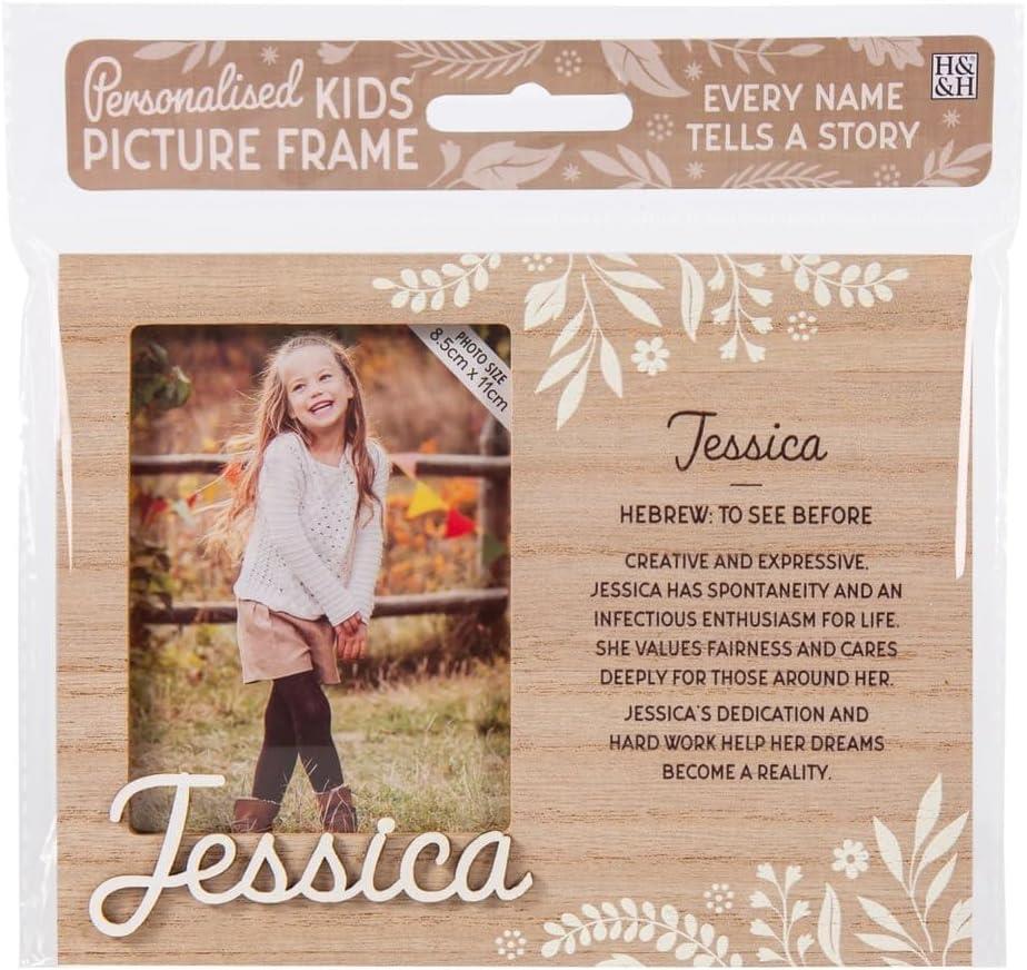 Wooden Picture Frame Personalised Kids Unique Gift Rustic Poems Girls Names A-Z - Picture 59 of 97