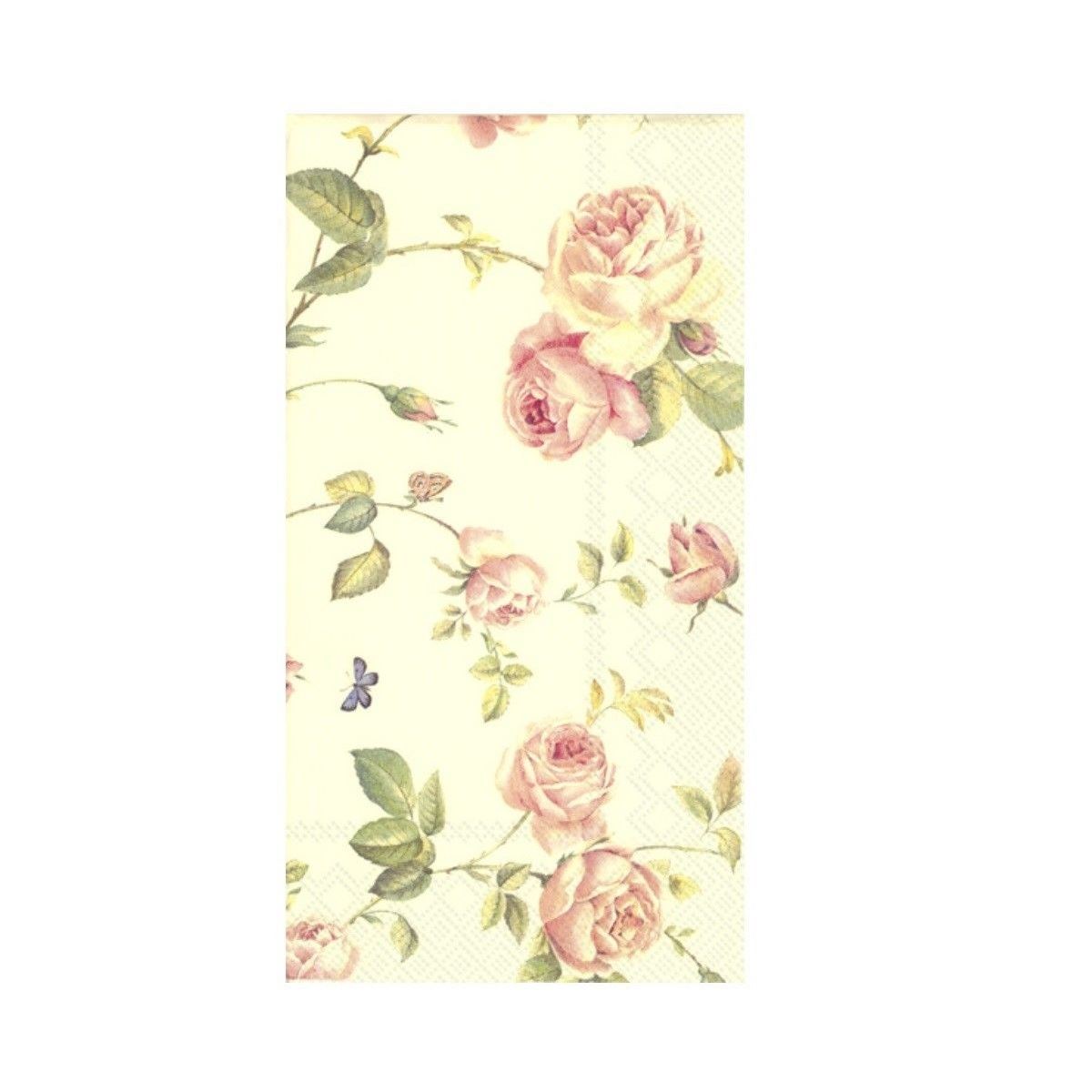 Paper Napkins Disposable Serviettes 3ply Tableware Party Floral Rambling Rose - Picture 5 of 11