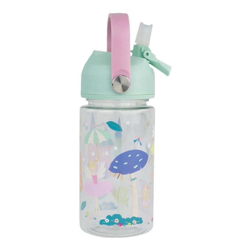Kinder Trinkflasche Strohhalm 450ml Tritan Jungen wiederverwendbar Mädchen Griff Zahnseide & Rock - Bild 17 von 32