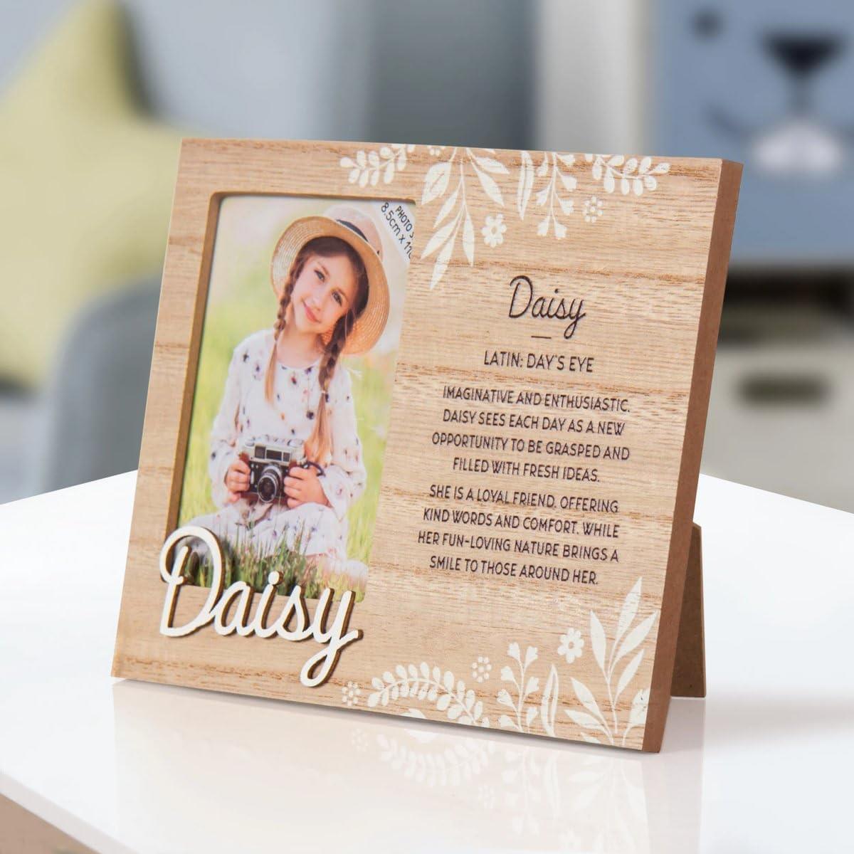 Wooden Picture Frame Personalised Kids Unique Gift Rustic Poems Girls Names A-Z - Picture 19 of 97