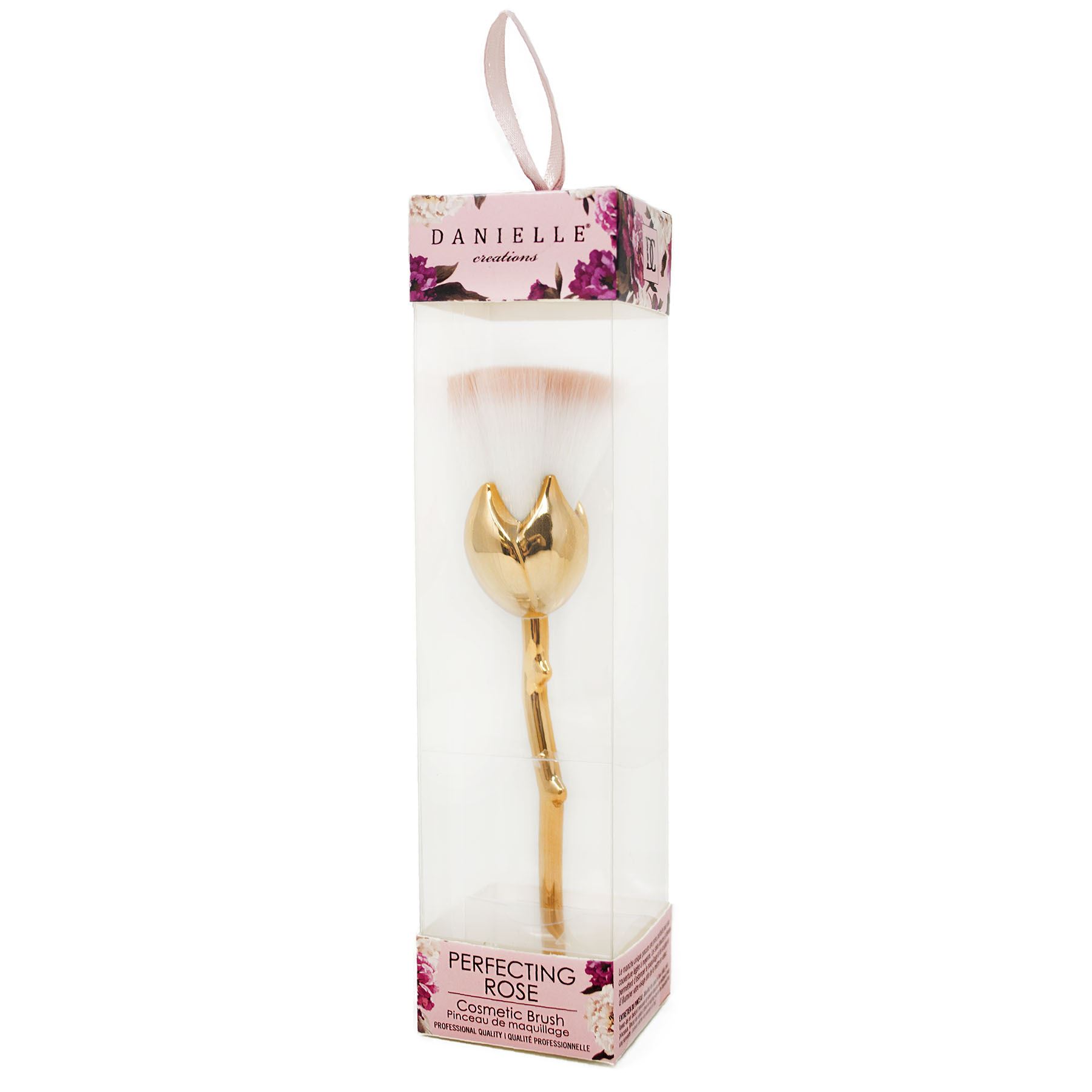 Danielle Creations Samt Splash Powder Pink + Rose Gold Maniküre-Set – 6-teiliges Nagelpflegeset In Samtiger Box