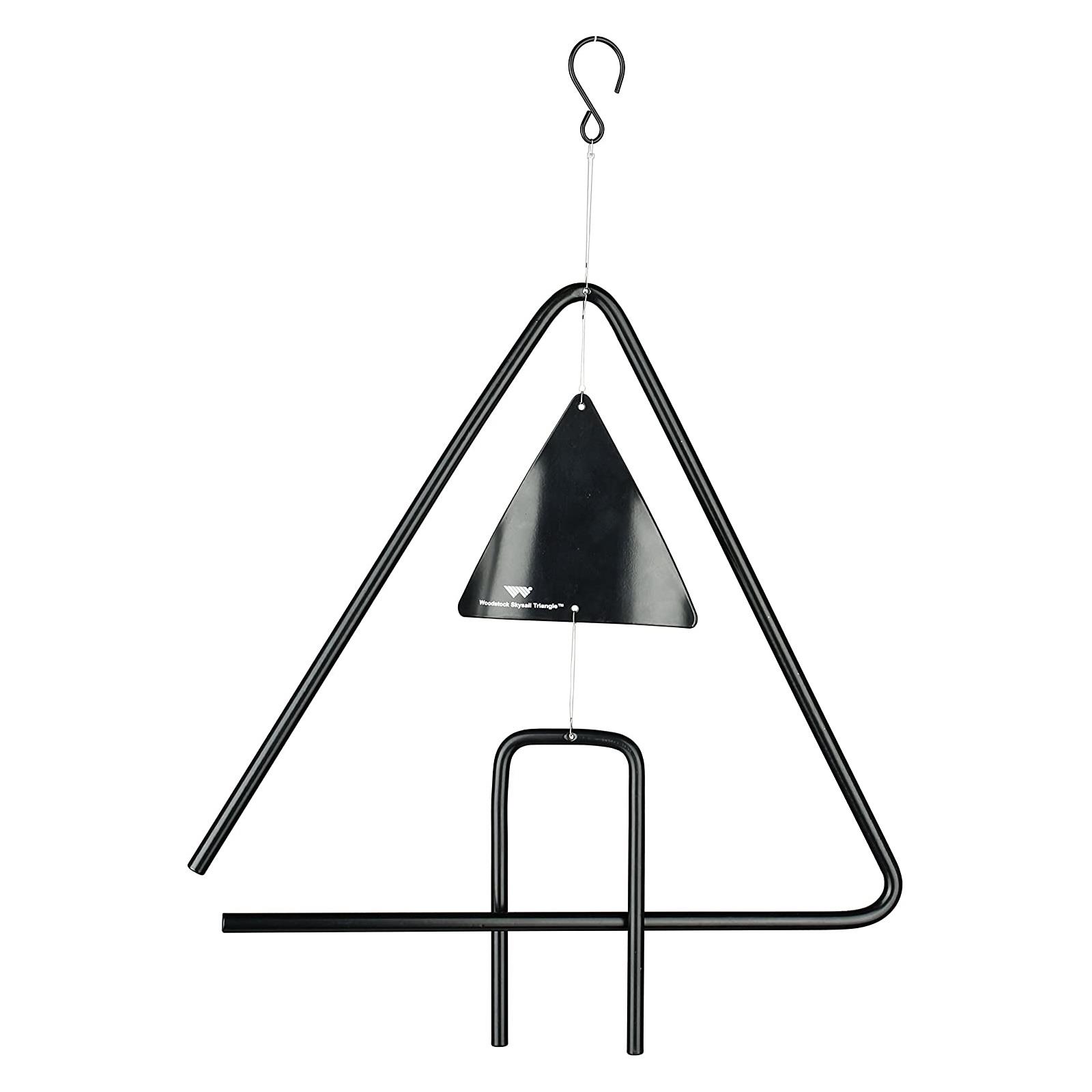 Woodstock Chimes Skysail Triangle Black Hanging Musical Garden Home