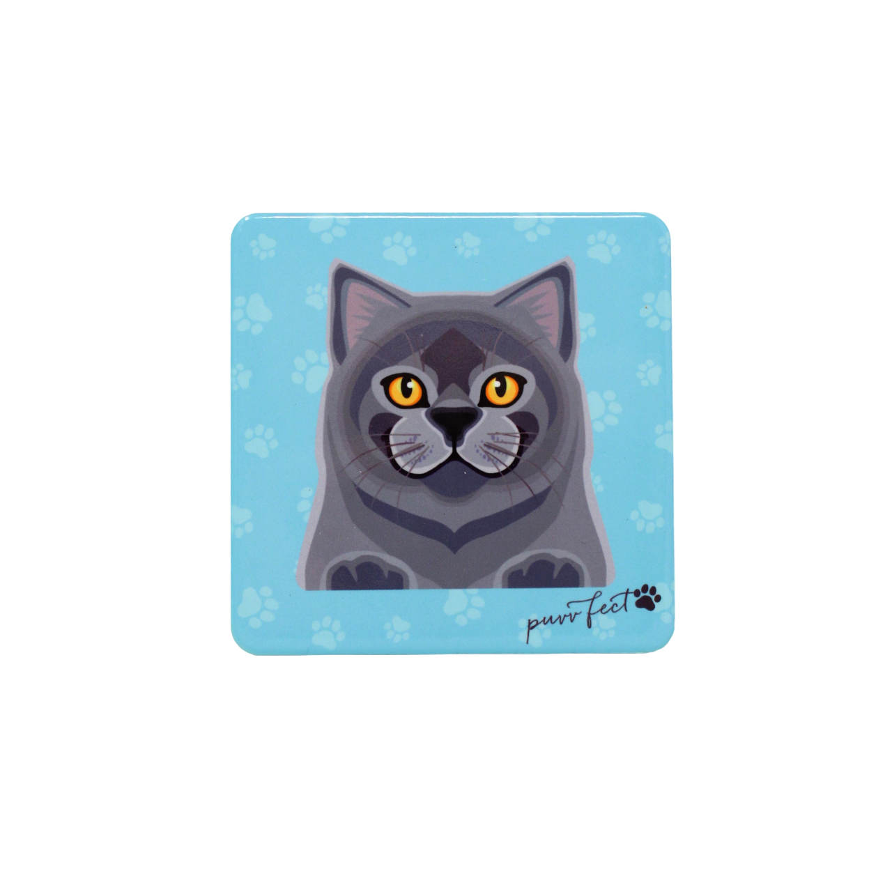 Drink Coasters Cat Tea Coffee Cup Holder Hot Drinks Ceramic Square Feline Kitten