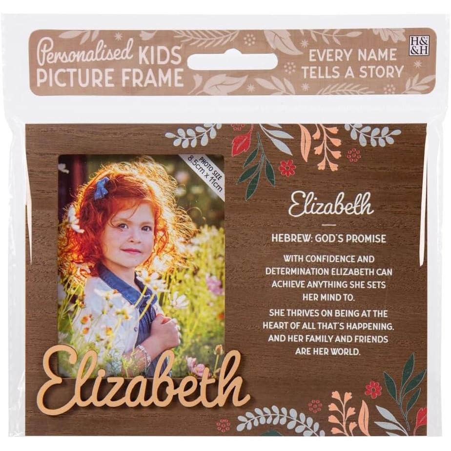 Wooden Picture Frame Personalised Kids Unique Gift Rustic Poems Girls Names A-Z - Picture 22 of 97