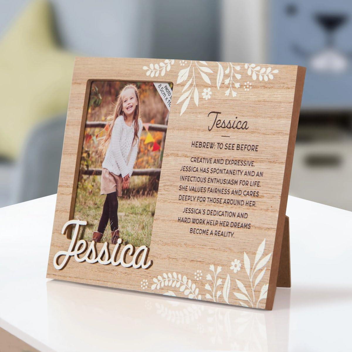 Wooden Picture Frame Personalised Kids Unique Gift Rustic Poems Girls Names A-Z - Picture 60 of 97