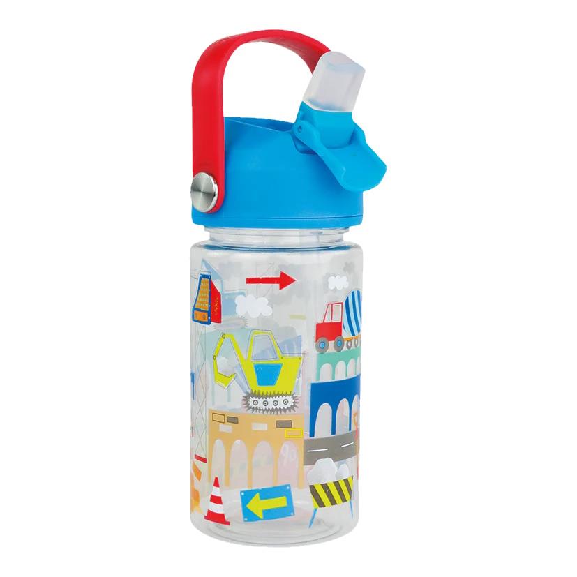 Kinder Trinkflasche Strohhalm 450ml Tritan Jungen wiederverwendbar Mädchen Griff Zahnseide & Rock - Bild 10 von 32