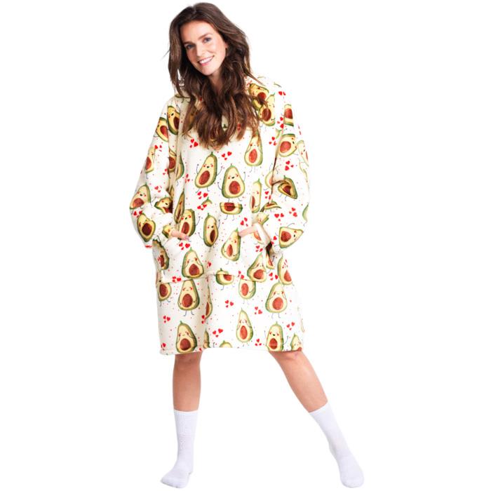 Sudadera con capucha de gran tamaño para adultos Cuddle manta con capucha talla única XL felpa usable tiro - Imagen 2 de 8