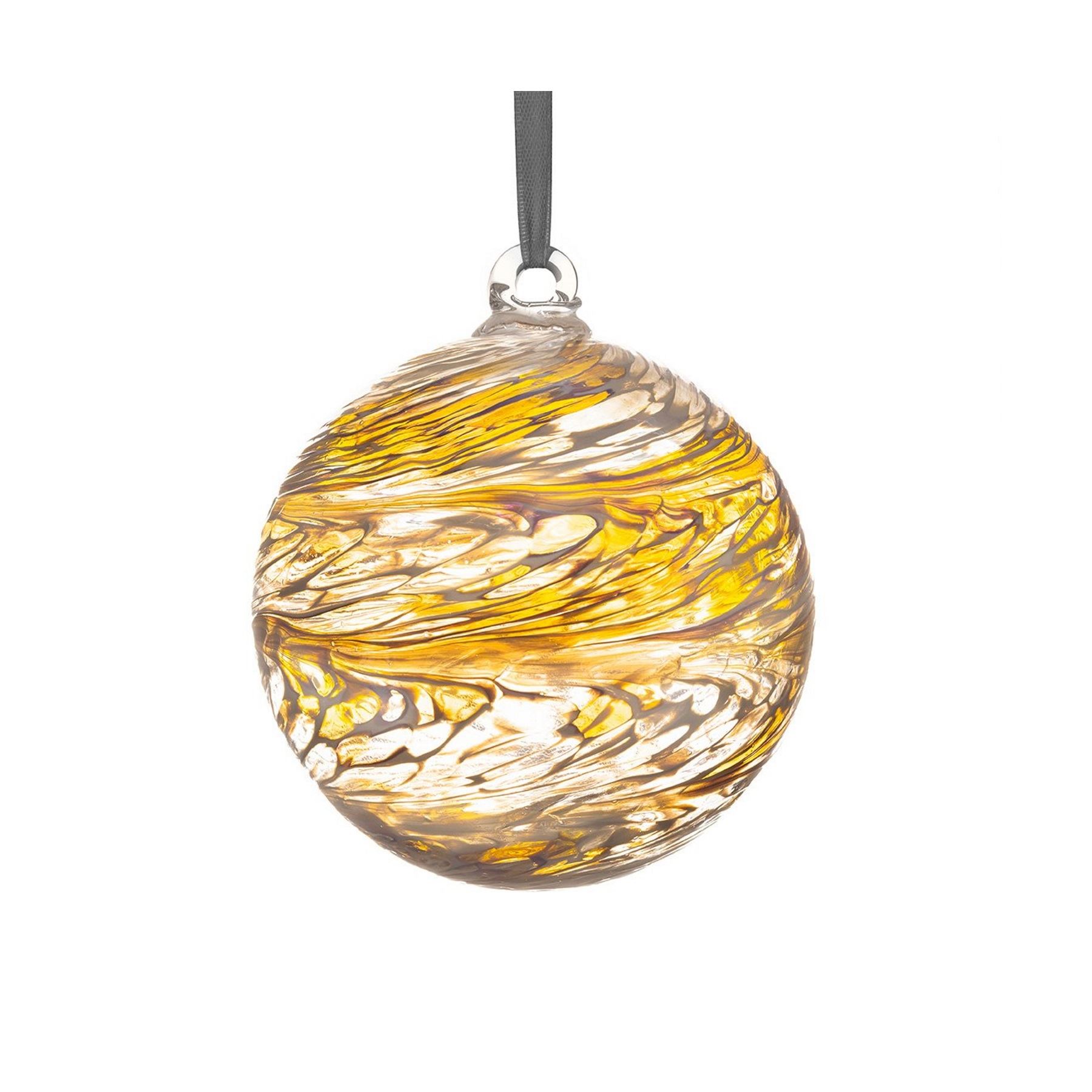 Sienna Glass Golden 50th Wedding Anniversary Friendship Ball Hand Craft