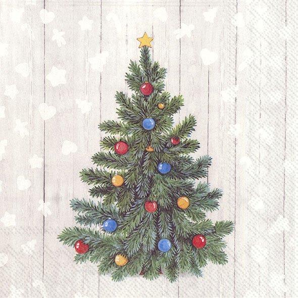 Decoratative Whimsical Christmas Tree Paper Napkins Festive Party Serviette