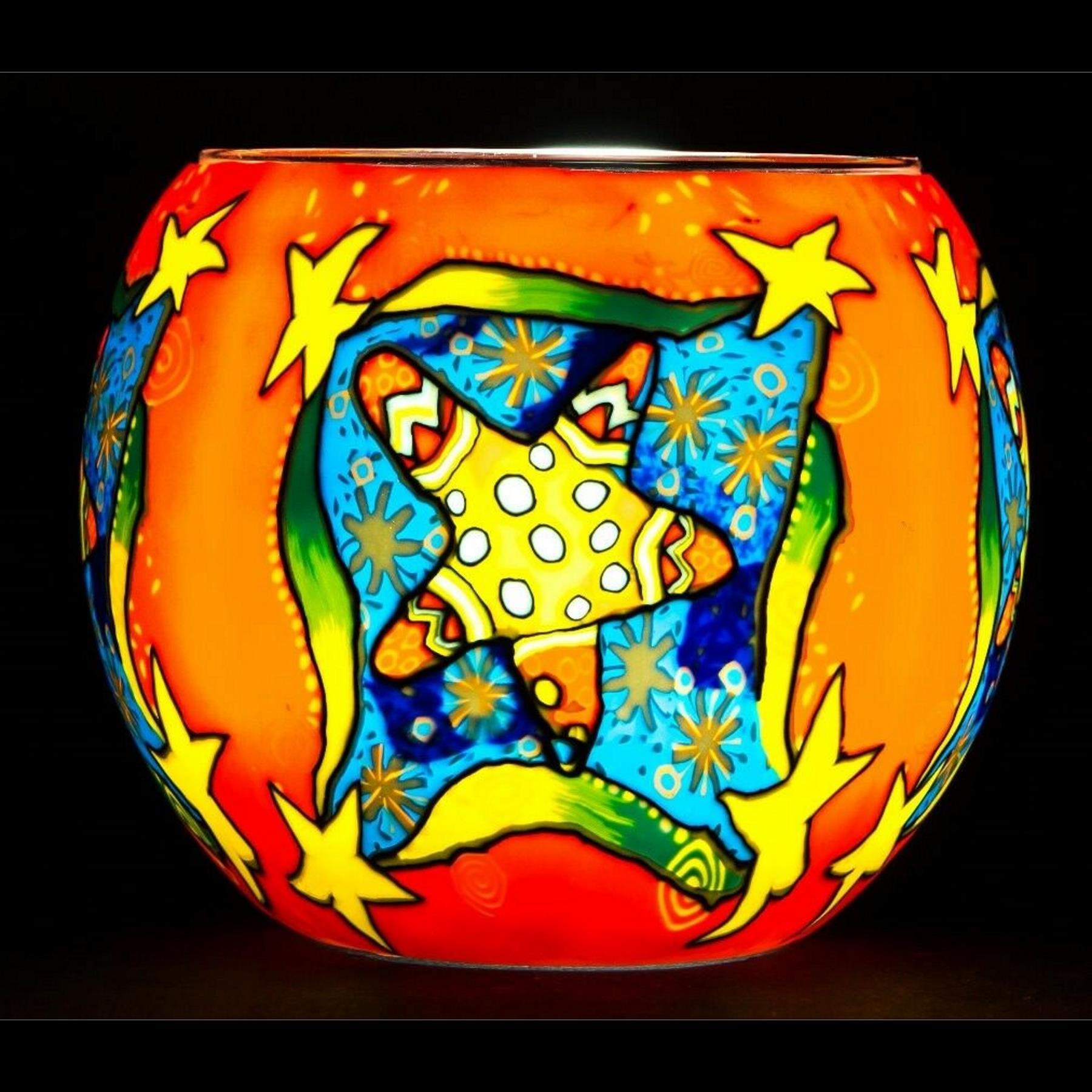 Milford Glas Teelicht Kerzenhalter Weihnachten Weihnachtsmann Nachtlichter Ornament - Bild 8 von 17