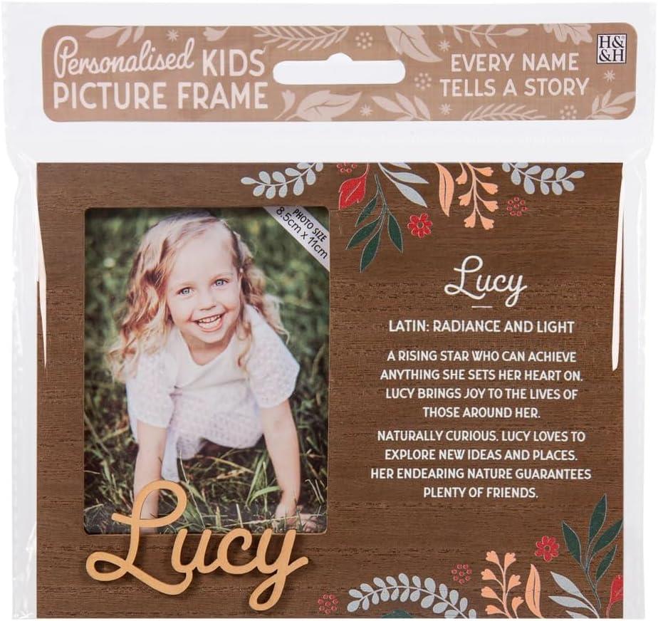Wooden Picture Frame Personalised Kids Unique Gift Rustic Poems Girls Names A-Z - Picture 65 of 97