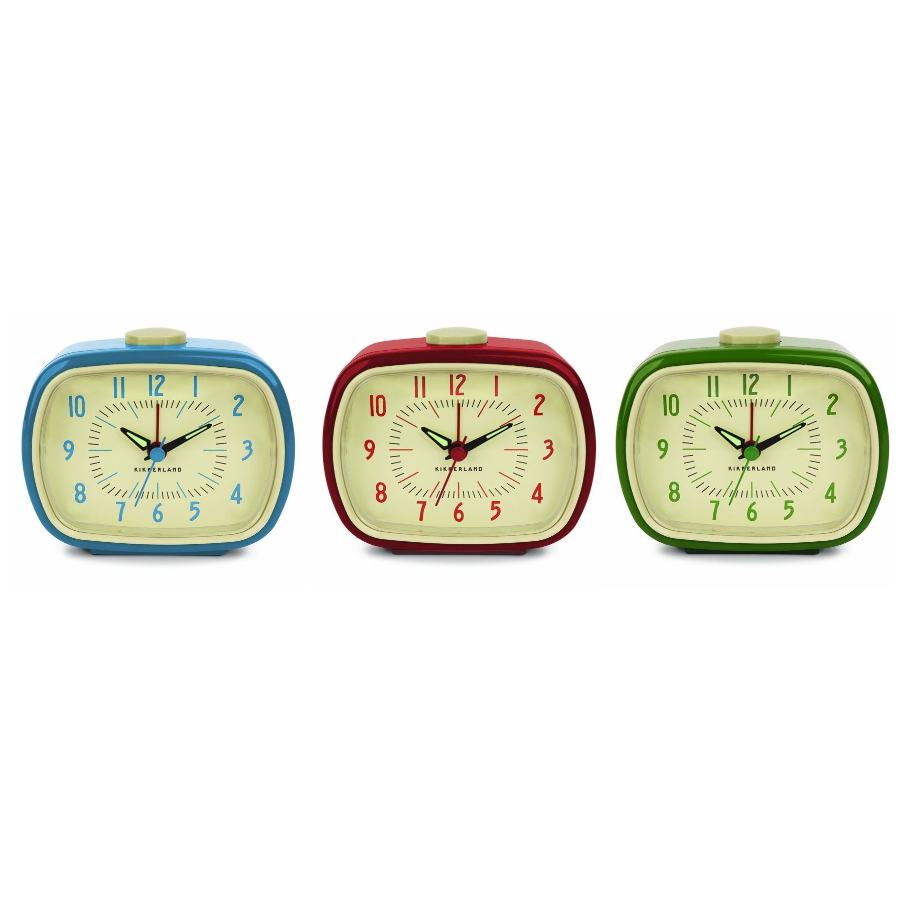 Classic Retro Analogue Alarm Clock Glow In The Dark Hands Battery