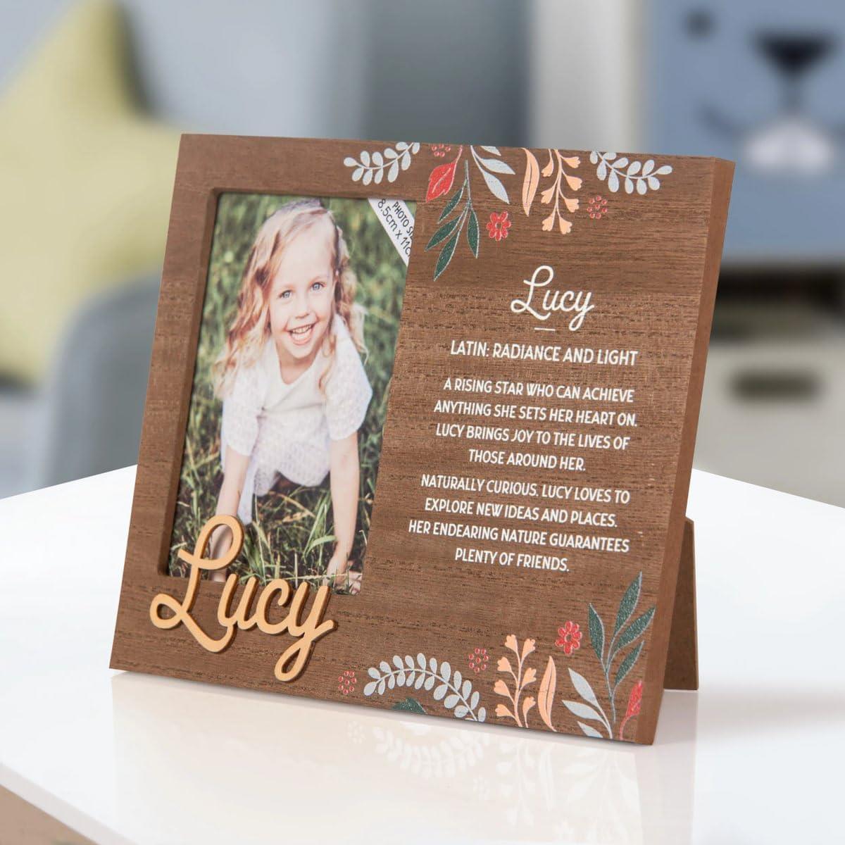 Wooden Picture Frame Personalised Kids Unique Gift Rustic Poems Girls Names A-Z - Picture 66 of 97